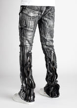 Silver Metallic Stacked Denim