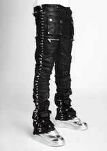 Obsidian Black Waxed Spikes Denim