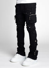 Obsidian Black Stacked Cargo Pant