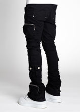 Obsidian Black Stacked Cargo Pant