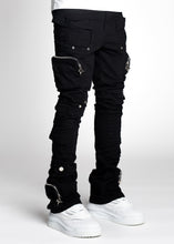 Obsidian Black Stacked Cargo Pant