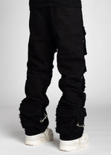 Obsidian Black Frayed Premium Denim