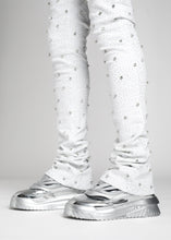 Ghost White Embellished Denim