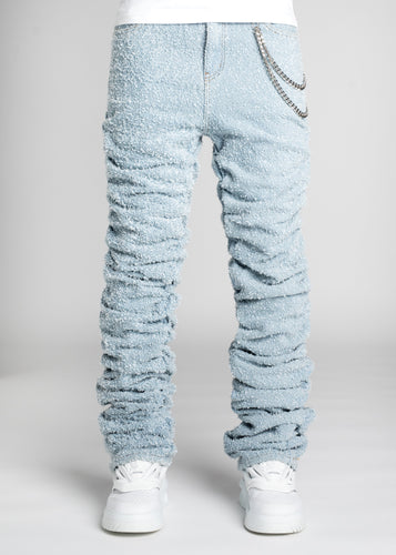 Sky Blue Super Stacked Denim