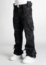 Obsidian Black Distressed Raver Premium Denim