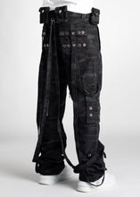 Obsidian Black Distressed Raver Premium Denim