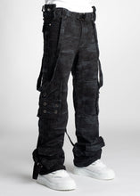 Obsidian Black Distressed Raver Premium Denim