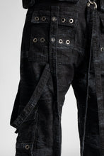 Obsidian Black Distressed Raver Premium Denim