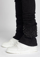 Obsidian Black Embellished Megabat Denim