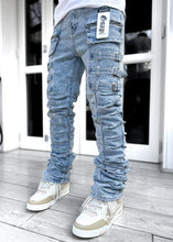 Steel Blue Stacked Paisley Denim