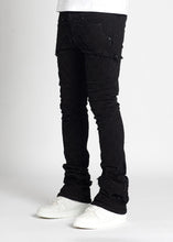 Obsidian Black Megabat Stacked Denim