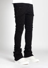 Obsidian Black Megabat Stacked Denim