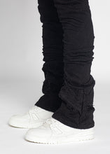 Obsidian Black Megabat Stacked Denim