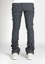 Space Blue Embellished Stacked Denim