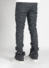 Space Blue Embellished Stacked Denim