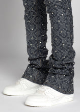 Space Blue Embellished Stacked Denim