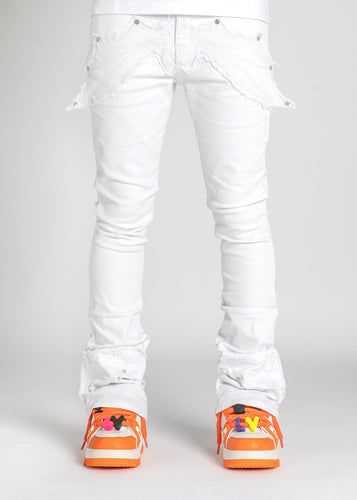 Ghost White Megabat Stacked Denim