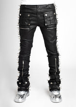 Obsidian Black Waxed Spikes Denim